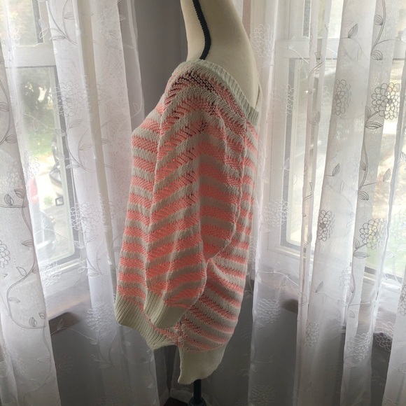 Juicy couture  orange/white striped sweater SZ M - Picture 6 of 10